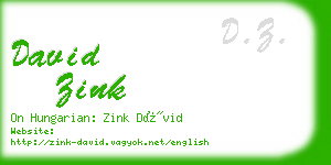 david zink business card